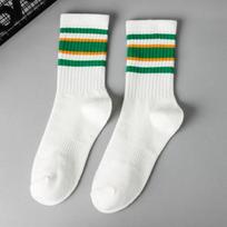 Unisex vyriškos moteriškos kojinės Kasdieninės mados dryžuotos aukštos kokybės medvilninės kojinės moteriškos minkštos kvėpuojančios Harajuku gatvės aprangos baltos kojinės gray