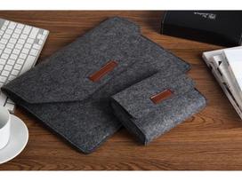 Felt Cloth Laptop Sleeve for 11-13 inch Air, Retina & Pro - Compatible with Apple, Xiaomi, Lenovo Power Bag 16*11 cm gray