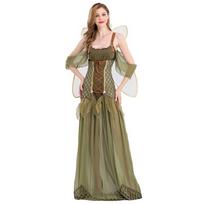 Halloween Costume Masquerade Flower Fairy, Butterfly Oz Fairy Dress Long Dress XL beige