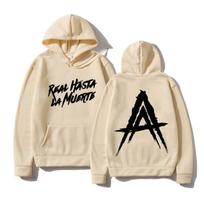 Anuel AA Album Real Hasta La Muerte Felpe Hoodie Autumn Winter Fleece Streetwear XXXL beige