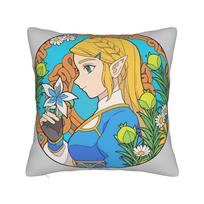 L-Legends of Z-Zeldas Pillow Cover  Funny Pillow Case For Sofa Car Home Decor Design Pillowcases Gift 12x12Inch yellow