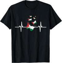 Palestinians Girls Womens Butterflies Palestine Map Colors Unisex T-Shirt XXL black