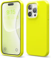 Full Body Liquid Silicone Case IPhone 15 Pro Max 14 13 12 11 Microfiber Lining Case Shockproof Protective Cover For iPhone 15 Pro geltona