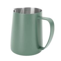 600ML Pieno putojimo puodelis 304 nerūdijančio plieno pieno putojimo ąsotis su smailia anga Latte meno ąsotis su vidine skale gray