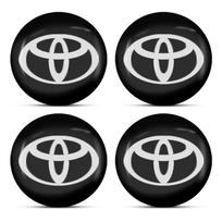 4 vnt. 56 mm automobilio ratlankio centrinis dangtelis, ratlankio apdaila, emblemos lipdukai, skirti Toyota Century Auris FCV Mirai Premio Yaris Camry Carola Prius Crown Reiz FT-CH FT-EV juoda
