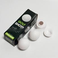 Creative Golf Ball Shaped Shot Glass, 50ml Unique Mini Liquor Cup Funny Gift for Golf Lovers Bar Party Use 3 [color box packaging] black