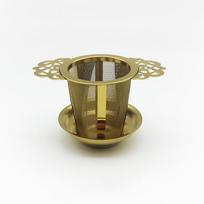 Double-layer Handle Tea Infuser Set Teapot Tea Strainer Loose Leaf Spice Teaspoon Filter Sieve Teaware Drain Useful Kitchen Tool beige