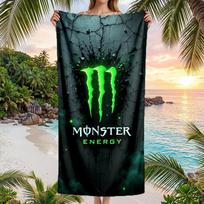 Monster Energy Fashion Beach Towel Portable Soft Quick Dry Towel For Swimming Camping Holiday Use 70cmx140cm(27x55inch) green
