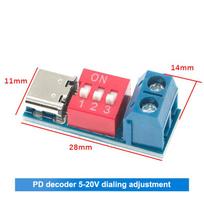 Pd paleidimo modulis C tipo 5V 9V 12V 15V 20V reguliuojamas apgaviklis 100W Plug and Play, be litavimo, greitam įkrovimui, „pasidaryk pats“ elektronika PD QC AFC