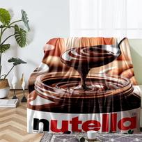 Nutella Theme Printed Blanket - Perfect for Couch, Bed, Travel & Outdoor Use | Machine Washable, Cozy & Durable. 150cmx180cm