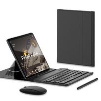 For Google Pixel Fold Case Bluetooth Keyboard Wireless Charging Leather Folio Cover with Mouse & Capacitive Stylus Pen Google Pixel Fold juoda