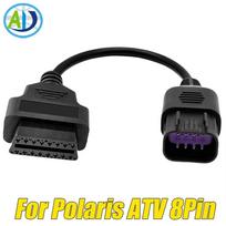 OBD2 Diagnostic Cable 6Pin 8Pin For BRP Maverick/Outlander/Spyder For Polaris RZR/ACE CAN-AM ATV UTV Motorcycle Diagnoatic Cable 8Pin for Polaris ATV black