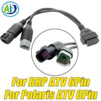 OBD2 Diagnostic Cable 6Pin 8Pin For BRP Maverick/Outlander/Spyder For Polaris RZR/ACE CAN-AM ATV UTV Motorcycle Diagnoatic Cable 6Pin and 8Pin