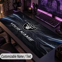 Large Mouse PadLas Vegas Raiders Custom Name Text Personalized Desk Mat Non Slip Gaming Pad 30cmx80cm