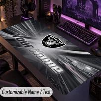 Large Mouse PadLas Vegas Raiders Custom Name Text Personalized Desk Mat Non Slip Gaming Pad 30cmx80cm