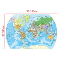 Spanish World Map Poster Large Wall Art Decorative Educational Map for School Home Office Study 150*100cm (5*3ft)