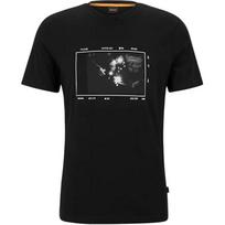 HUGO BOSS T-Shirts Men's Black Crew Neck Moderate Straight Fit 50485064-001 XXL black