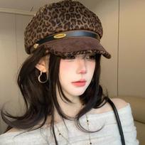 Women's Autumn/Winter Wool Beret: Japanese-Style Newsboy Hat for Large Head Circumference, Small Face, and Warmth. One Size (55-59cm) brown