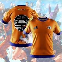 Dragon Ball Goku Cosplay T Shirts  Super Saiyan Boys Kids Clothes Short Sleeve T-shirt White Black Orange Breathable Jersey 2XL black