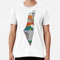 I Love Palestine My Homeland Palestinian Map S to 5XL Made in the AU/USA T-Shirt 3XL white