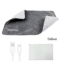 50*30CM Žieminė 10W Elektrinė Šildoma Antklodė Greitas Šildymas USB Šildoma Kilimėlis Šiluminė Antklodė Plaunama Gyvūnų Šildymo Kilimėlis Namams tamsiai pilka spalva