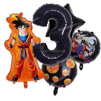 Anime Son Goku Vaikų Gimtadienio Dekoracijos Dragon Ball Skaičių Balionų Kolekcija Berniuko Mergaitės Party Favor Animacinis Kūdikio Maudynių Gimtadienio Dekoracija