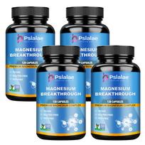 High-quality magnesium complex, containing glycine magnesium and magnesium citrate, easily absorbed, suitable for both men and women. 120*4 blue