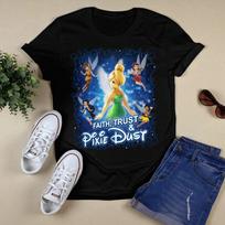 Tinker Bell Quote Faith Trust Pixie Dust Tinker Bell Tshirt Unisex Unisex L blue