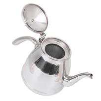 Stainless Steel Gooseneck Teapot 1.5L Capacity Tea Pot With Filter  Coffee Brewing white