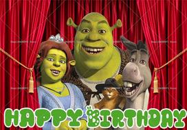 Green Monster & Shrek-S Theme Backdrop Kids Birthday Party Decor Baby Shower Supplies Photo Backdrop Party Wall Banner Decor 70.9x43.3inch/180*110cm