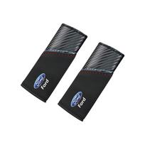 2Pcs Car Door Armrest Leather Case Auto Roof Handle Cover For Ford ST Line Focus Mustang Fiesta Puma Ranger Kuga MK7 MAX F150 gray