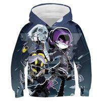 Harajuku Žudikiški Dronai Hoodies Vaikams Megztinis Su Gobtuvu Animacinis 3D Spausdintas Berniukams Mergaitėms Megztukas Laisvalaikio Viršutiniai Drabužiai Ruduo Gatvės Stilius Y2k Drabužiai 100 gray