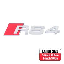 RS3 RS4 RS5 RS6 RS7 RS8 Logo Car ABS Emblem Body Tail Trunk Decoration Sticker Accessories For Audi A1 A2 A3 A4 A5 A6 A7 A8 RS S 1PCS