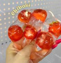 Original Chiboko Fruit Series Micro-Plastic Non-Rebound Vaseline Squishy Toys Anti-Anxiety Stress Relief Squeeze Fidget Toys gray