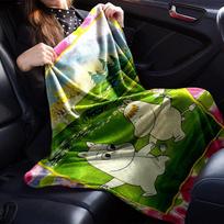Moomin Theme Printed Blanket - Perfect for Couch, Bed, Travel & Outdoor Use | Machine Washable, Cozy & Durable. 80cmx120cm white