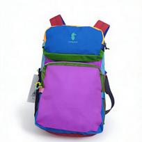 Alpakos spalvos blokuotas kuprinė, lengvas kelioninis nešiojamojo kompiuterio krepšys, unisex, kvėpuojantis žygio kuprinė Sky blue and rose red