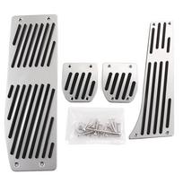 Automobilio aliuminio lydinio atrama Dujų pedalas Stabdžių pedalas BMW X1 M3 E39 E46 E87 E84 E90 E91 E92 Manual silver 4pcs gray