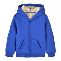 Vaikų rudens ir žiemos naujas storas šiltas avies vilnos paltas 150cm blue