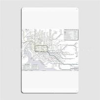 Melbourne Train And Tram Map Metal Plaque Poster Club Home Home Printing Poster Tin Sign Poster 40x30cm white