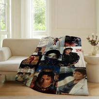 American singer M-Michael J-Jackson Blanket For Sofa Office Bed Plane Travel Sleep Read Relax Camping Soft And Warm 30x40in white