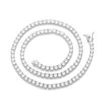 Gražus sertifikuotas mozanito teniso vėrinys 3/4/5/6 mm, solidus 925 sidabro deimantinis teniso vėrinys moterims, vyrams 8 inch(20cm)&6mm moissanite white