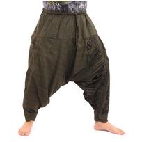 Vyriški Hiphop Harem Kelnės tarpkojo Baggy Joggers Didelio dydžio Boho Gypsy Aladdin Summer Bohemian Nepal Plačios kelnės Priežastys kelnės XL žalia
