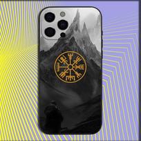 V-Viking V-Vegvisir Logotipo telefono dėklas iPhone 16,15,14,13,12,11,Pro,X,XS,Max,XR,Plus,Mini minkštas juodas dangtelis iPhone15