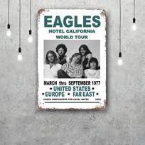 Eagles Grupės Dekoracija Vintažiniai Metalo Ženklai Skardos Ženklai Kapitonų Plakatas Dekoracija Barui Aludinei Klubui Vyriškam Kambariui Sienų Dekoras 20x30cm（7.8x11.8inch）