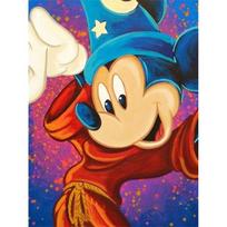 Disney Diamond Painting Magician Mickey Mouse Theme Art Illustration 5D Cross Stitch Hanging Print 5D Puzzle Mosaic Embroidery Home Decor Round 30x40cm blue