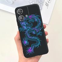 Skirta Motorola Moto Edge 40 Neo 5G dėklas Šaunus stilius Minkšta silikoninė guma Atsparus smūgiams telefono dėklas Animacinis raštas Fundas Edge40 Neo Moto Edge 40 Neo 5G black