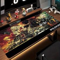 Karšti žaidimai Metal Gear Solid Pelės kilimėlis XXL Žaidimų priedai Biuro Žaidėjo Klaviatūros Stalo kilimėlis Neslystantis Nešiojamo kompiuterio guminis Anime Pelės kilimėlis 800x400x2mm brown