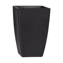 M L Modern Black Plastic Flower Pot Indoor Outdoor Standing Pot with Glossy Conical Design for Housewarming Home Decor Pot black