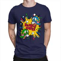 Vintage 70s 80s Arcade Game Bubble Bobble Tshirt Unisexs Short Summer Sleeve Casual Plus Size Shirt Adults Fashion Streetwear L yellow