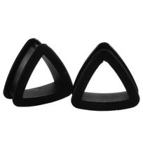 Pora silikoninių ausies kištukų auskarų moterims vyrams ausies kištukas mėsos tunelis auskarų vėrimo prailgintojas ausies tempiklis auskarų vėrimo papuošalai 4mm-25mm 18mm black
